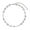 X716   Men's and women's titanium steel bracelet and necklace set jewelry