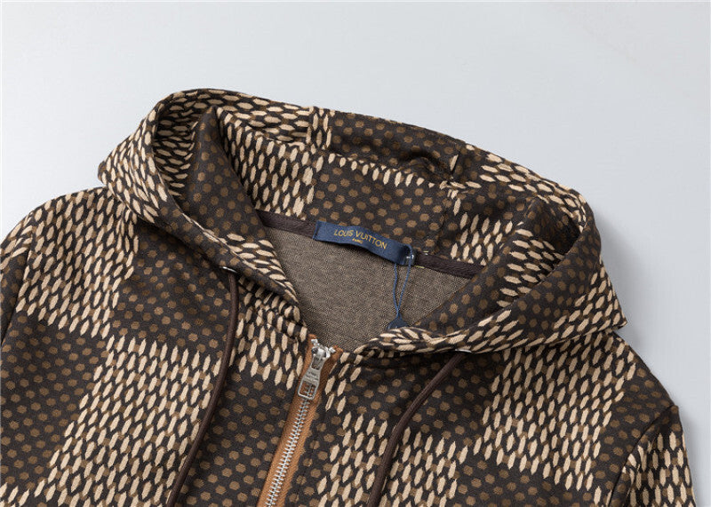 LVC025 New men's spring and autumn thin style outerwear+long pants pure cotton casual suit clothing