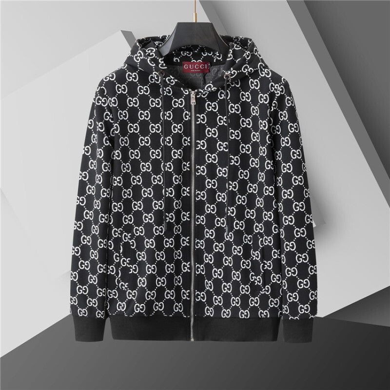 GUC0101 New men's spring and autumn thin style outerwear+long pants pure cotton casual suit clothing