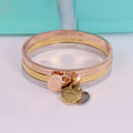 S440  Bracelet 316L steel plating gold silver/Gold/rose bangle Jewelry