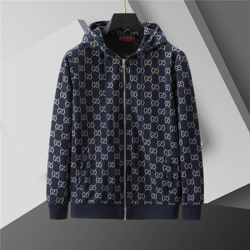 GUC0101 New men's spring and autumn thin style outerwear+long pants pure cotton casual suit clothing