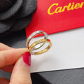 J122   Men's and women's titanium steel diamond ring jewelry
