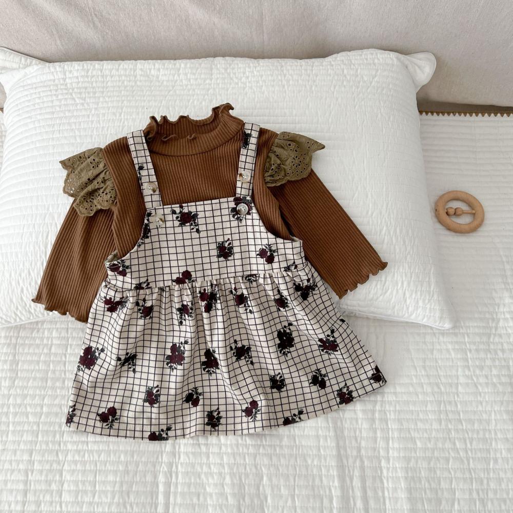 Summer Baby Suspender Skirt Baby Print Western Style Cute Dress Wholesale Girls Dress