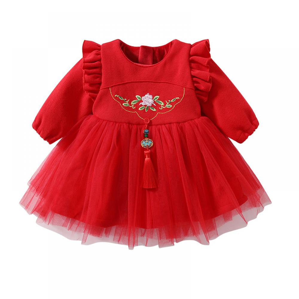 Baby Girls Autumn/Winter Brushed Dress Wholesale Girls Dress