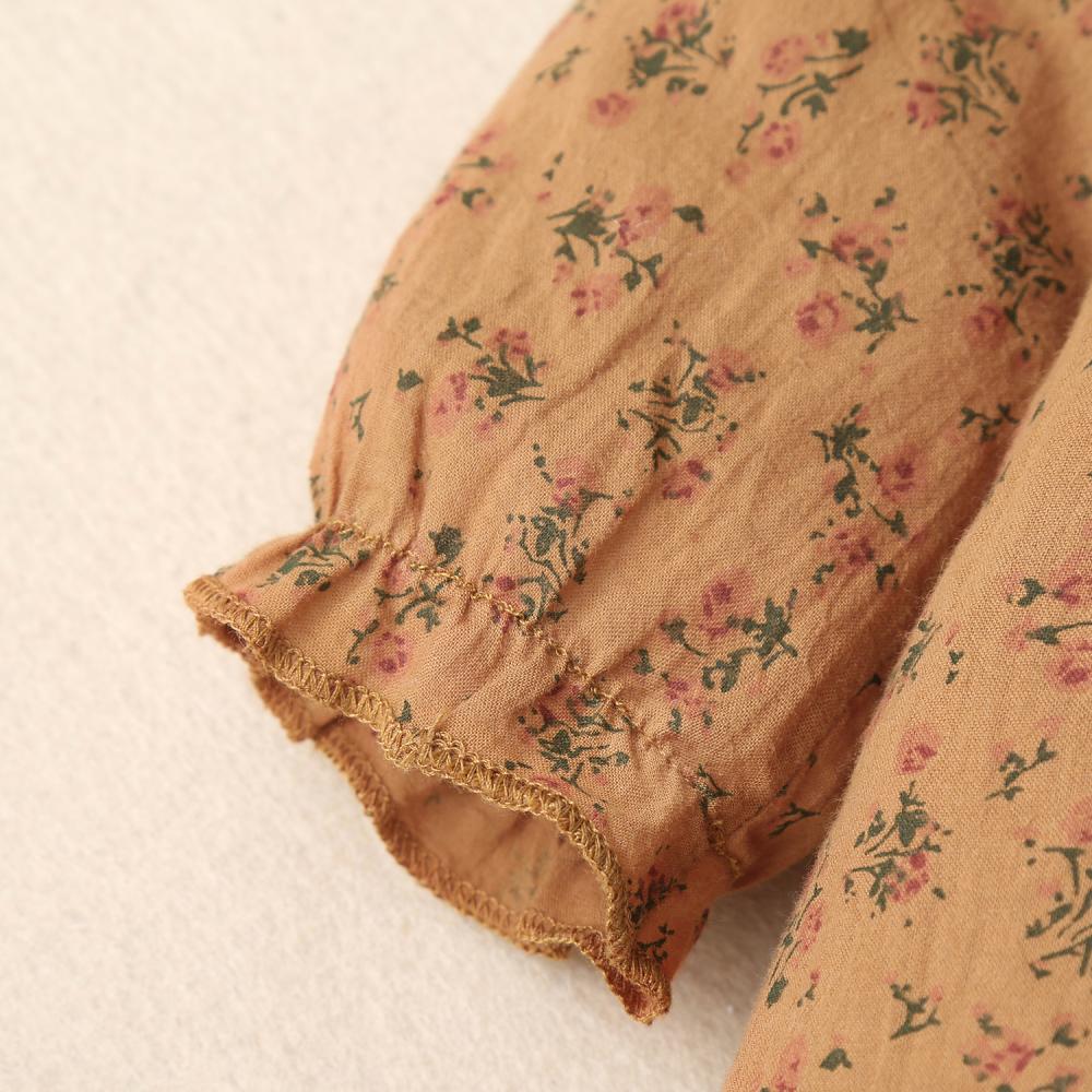 Infant Autumn Floral Ruffle Dress Wholesale Baby Girl Dress