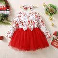 Christmas Baby Girls Elk Print Mesh Dress Wholesale Girls Dress
