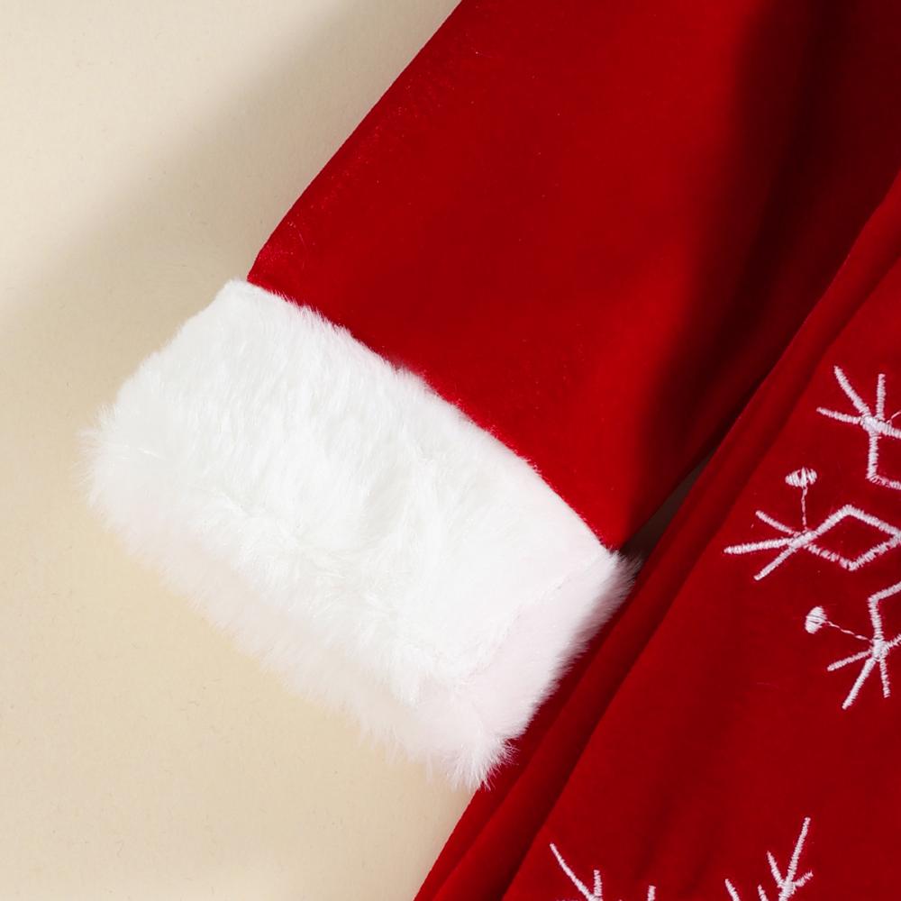 Little Girl Christmas Velvet Dress + Hat Wholesale Girls Dress