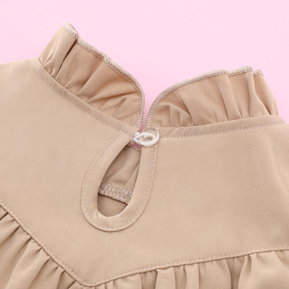 Girls Long Sleeve Solid Color Dress Wholesale Girls Dress