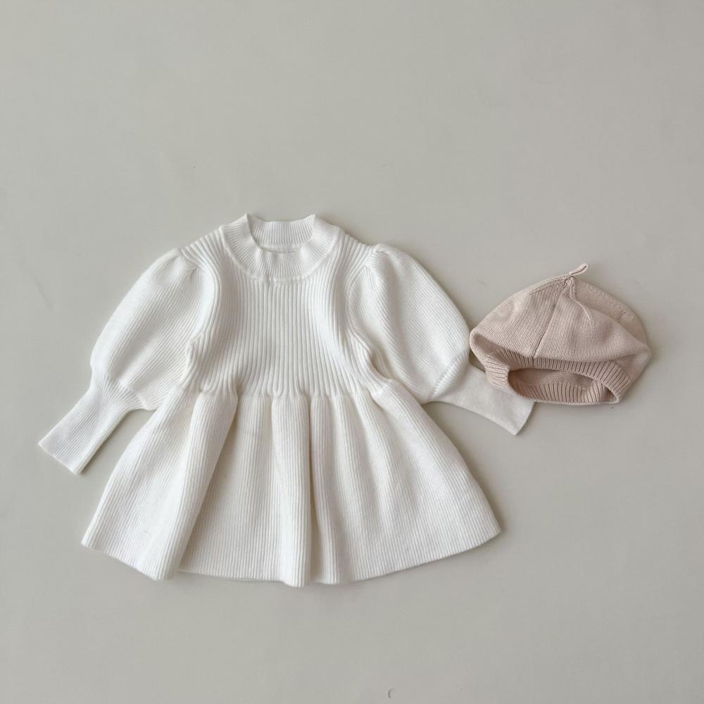 Autumn and Winter Girls Knitted Dress Western Princess Knitted Sweater Skirt Wholesale