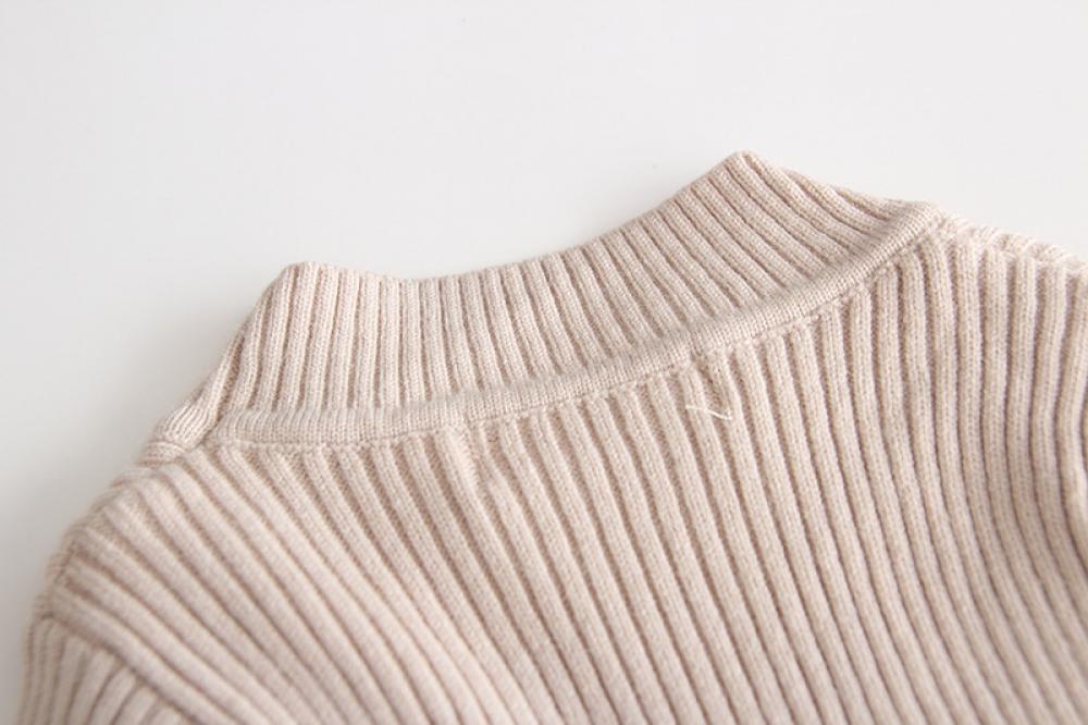 Spring Autumn Girls Knitted Dress Western Knitted Sweater Dress Baby Girl Clothes Wholesale