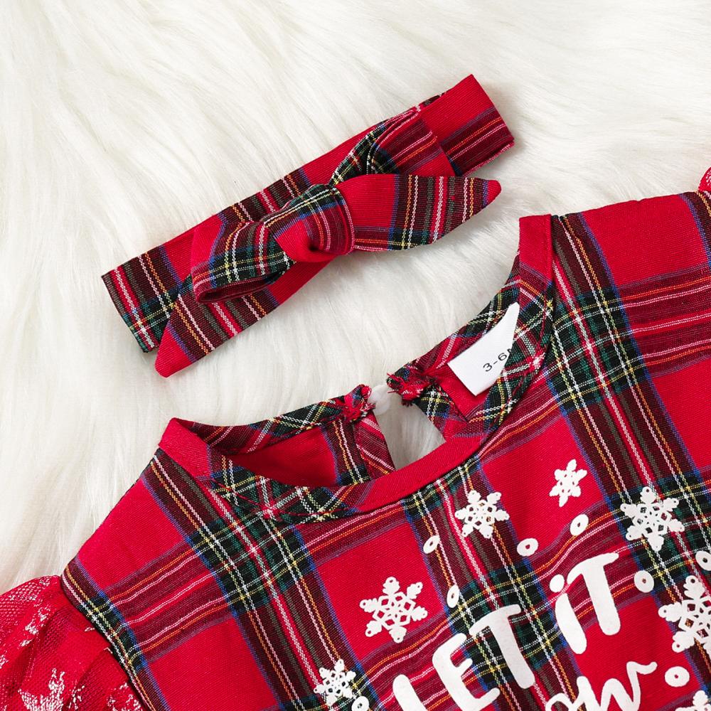 Christmas Spring Autumn Baby Girls Mesh Dress Wholesale Girls Dress