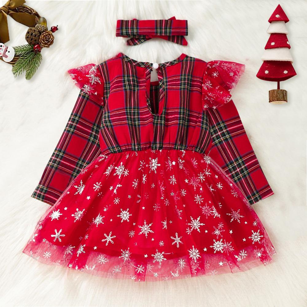 Christmas Spring Autumn Baby Girls Mesh Dress Wholesale Girls Dress