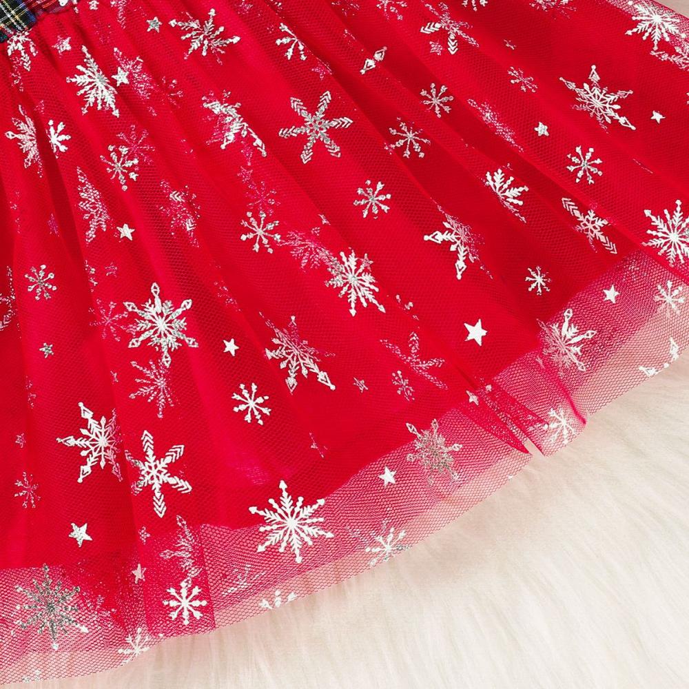 Christmas Spring Autumn Baby Girls Mesh Dress Wholesale Girls Dress
