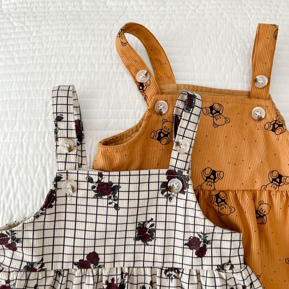 Summer Baby Suspender Skirt Baby Print Western Style Cute Dress Wholesale Girls Dress