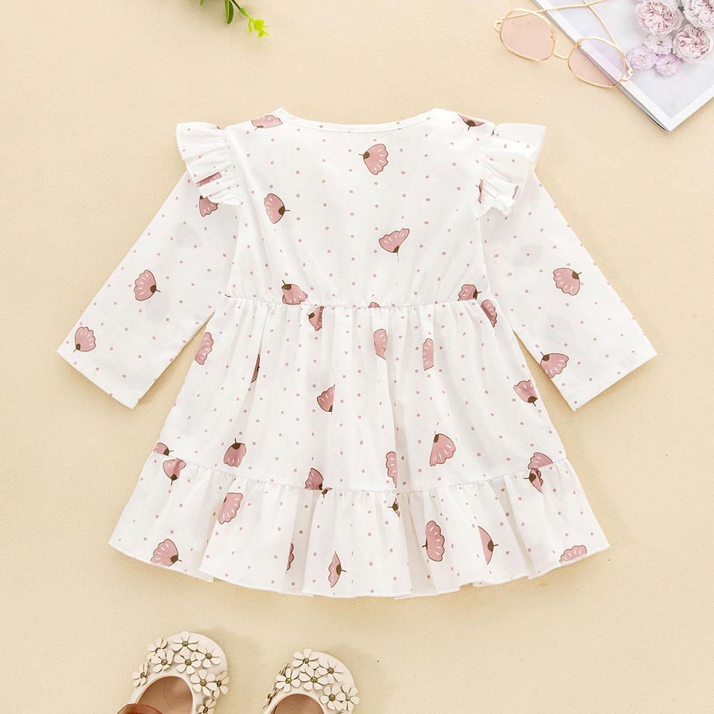 Baby Girls Spring Autumn Printed Dress Baby Clothing Wholesale Distributors