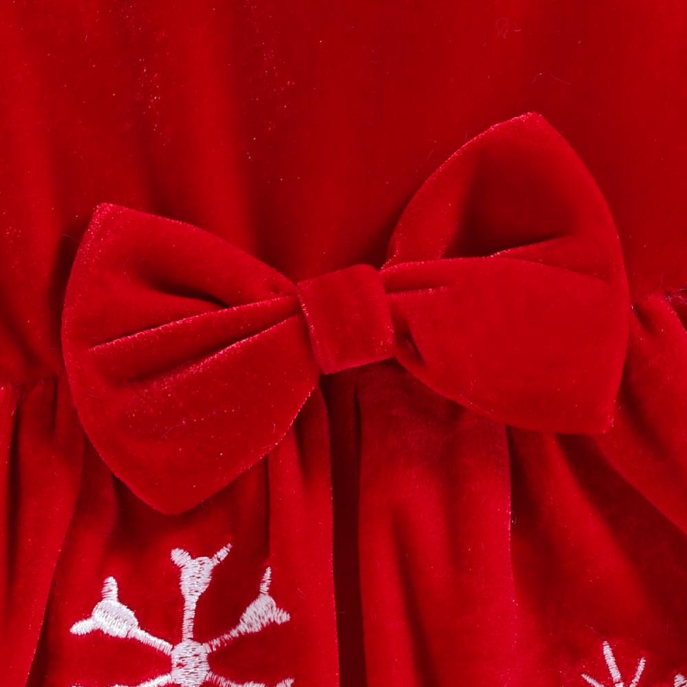 Little Girl Christmas Velvet Dress + Hat Wholesale Girls Dress