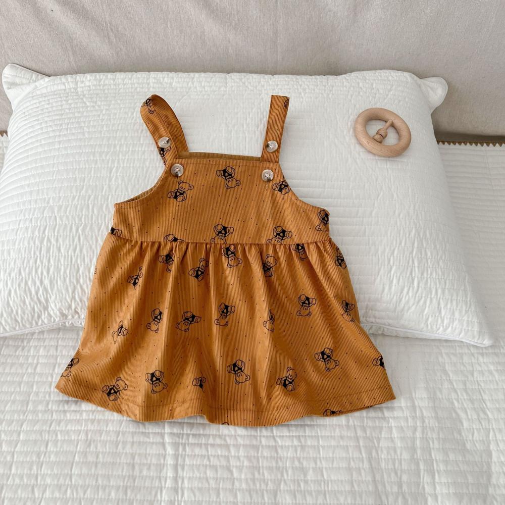 Summer Baby Suspender Skirt Baby Print Western Style Cute Dress Wholesale Girls Dress