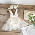Summer Girls Big Bow Suspender Jumpsuit Mesh Princess Skirt Baby Clothes Wholesale