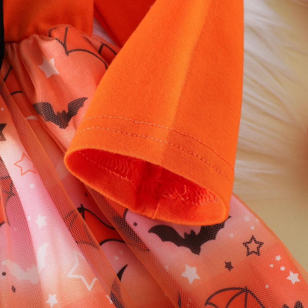 Halloween Girls Dress Spring Autumn Long Sleeve Dress Wholesale Baby Girls Dress