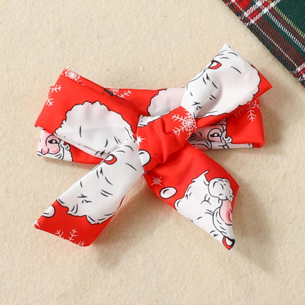 Western-style Autumn Christmas Girls Long-sleeve Bow Fake Two-piece Dress Wholesale Baby Girls Dress