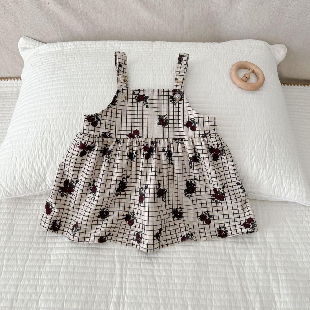Summer Baby Suspender Skirt Baby Print Western Style Cute Dress Wholesale Girls Dress