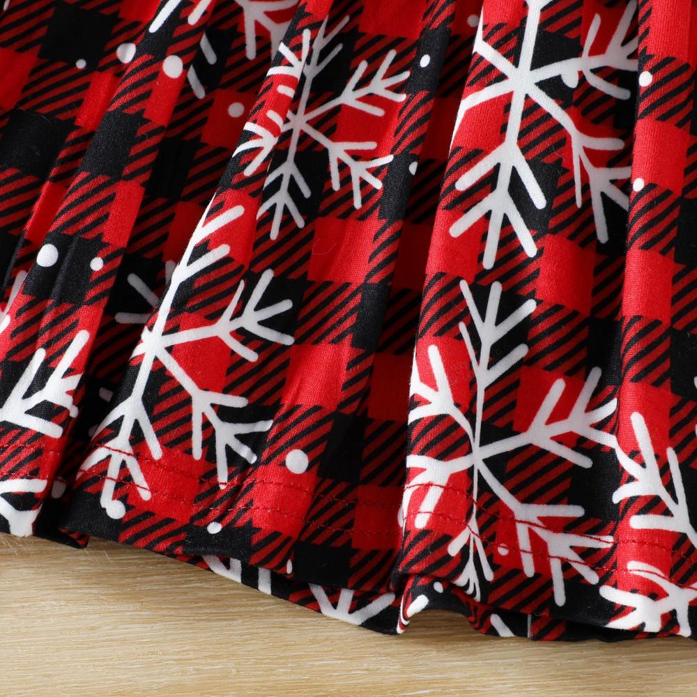 Autumn Girls Christmas Long Sleeve Plaid Dress Wholesale Girls Dress