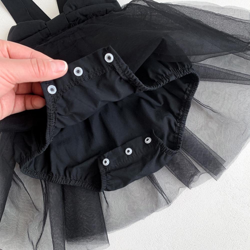 Summer Girls Big Bow Suspender Jumpsuit Mesh Princess Skirt Baby Clothes Wholesale