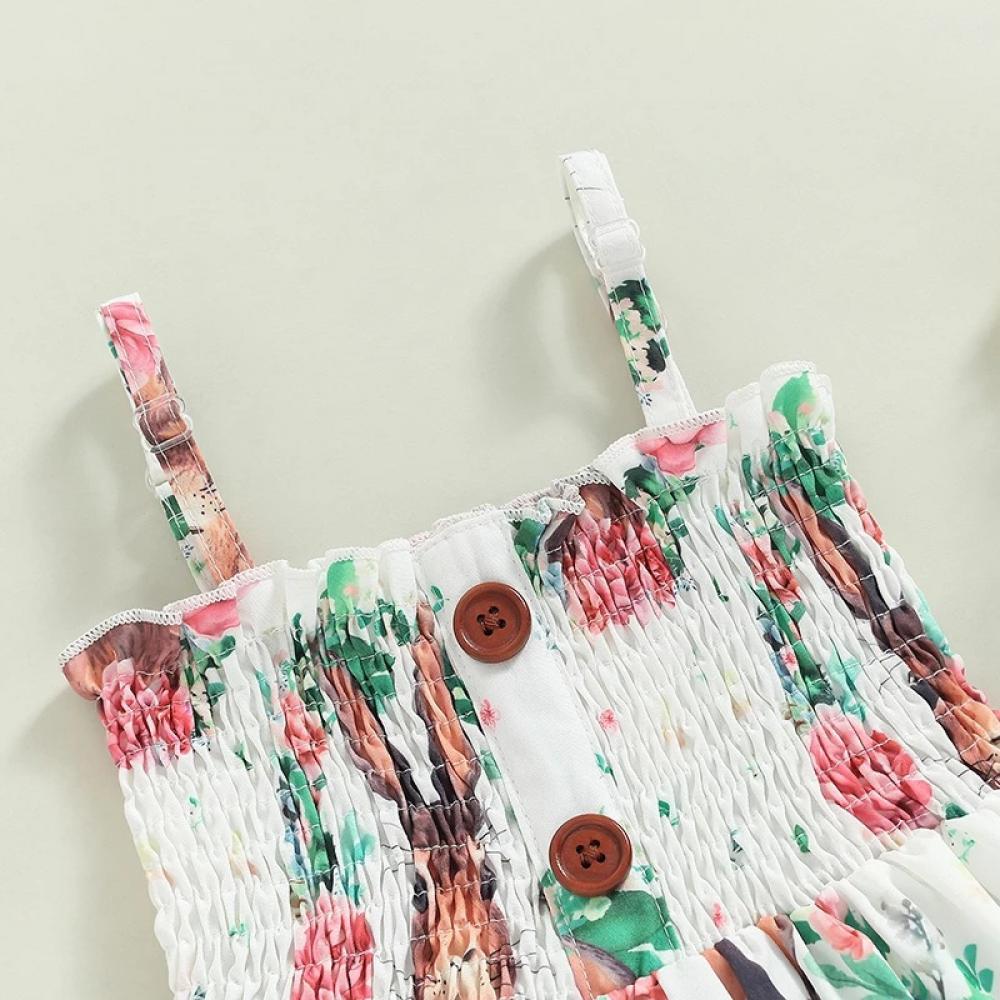 Easter Baby Sling Dress Bunny Flower Sleeveless Sling Princess Sling Dress Wholesale